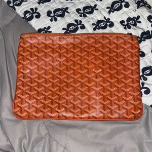 Goyard Orange Clutch